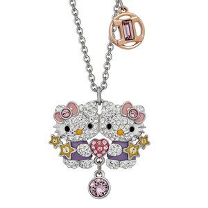 Swarovski Crystal Hello Kitty Gemini Zodiac Pendant Necklace